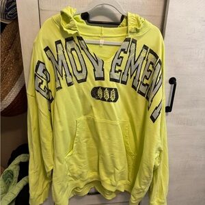 Free People Neon Yellow Hoodie